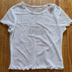 Dippin' Daisy's White Sheer Crop Top